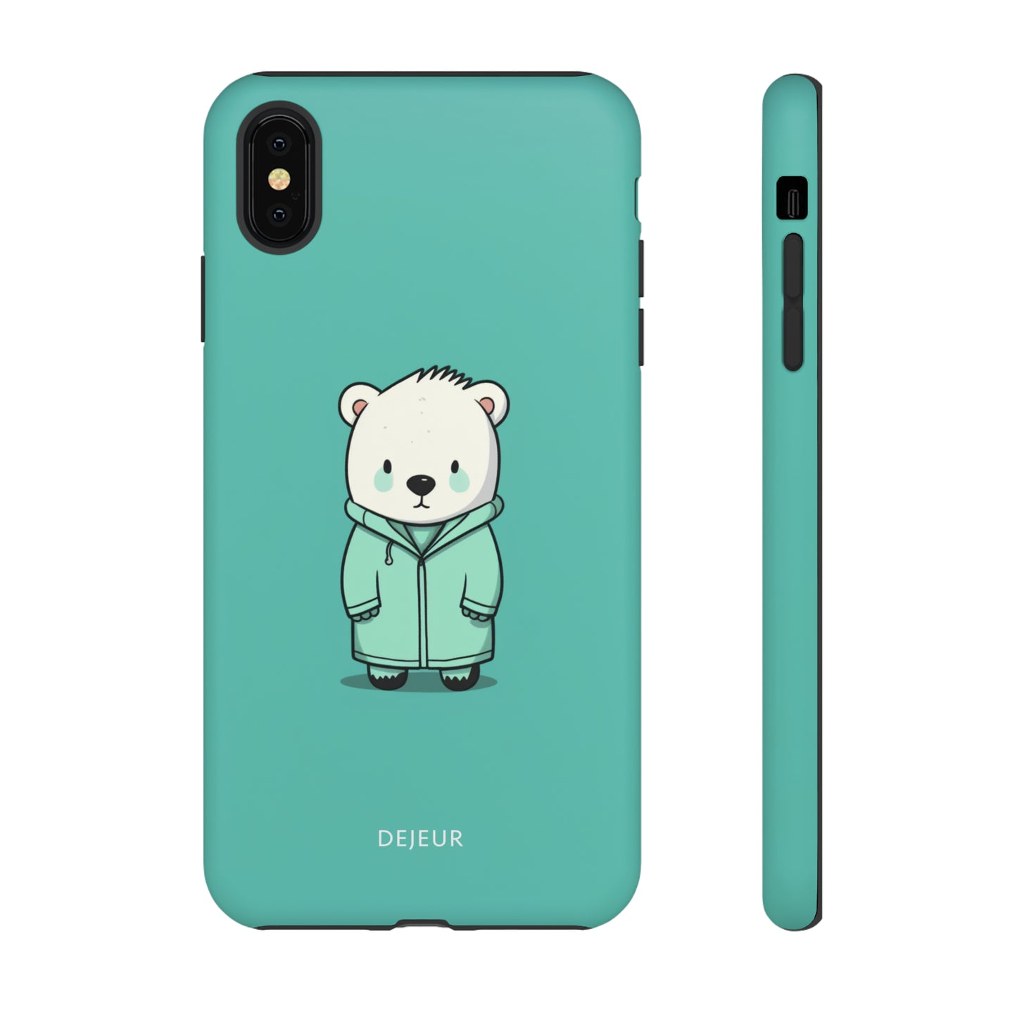 Aqua Coat Bear - iPhone Tough Case