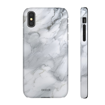 Platinum Silver Marble - iPhone Snap Case