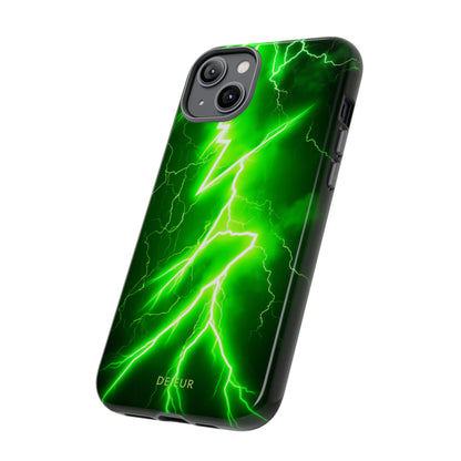 Neon Green Lightning - iPhone Tough Case