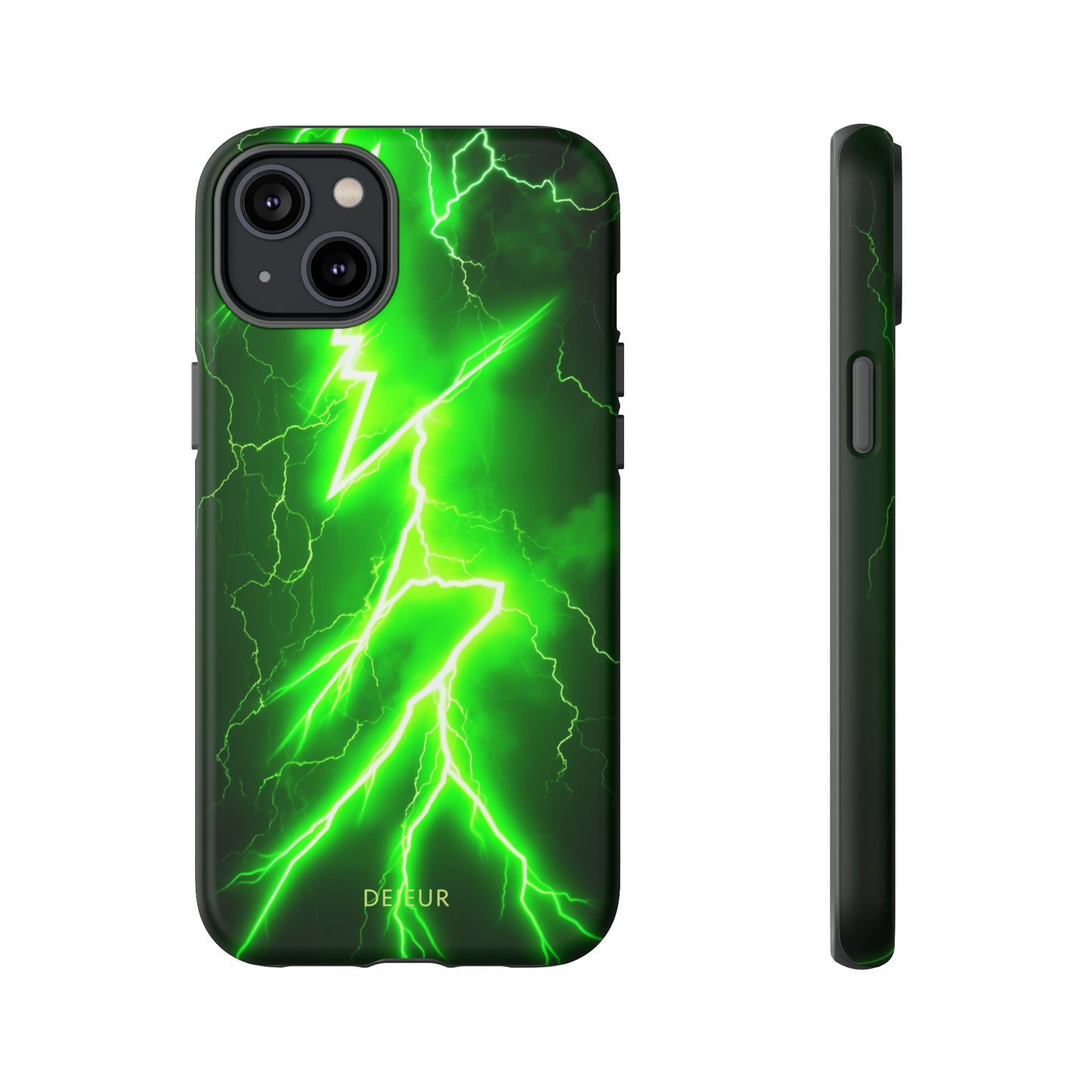 Neon Green Lightning - iPhone Tough Case