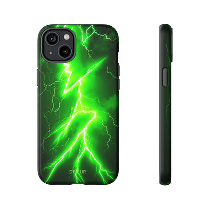 Neon Green Lightning - iPhone Tough Case