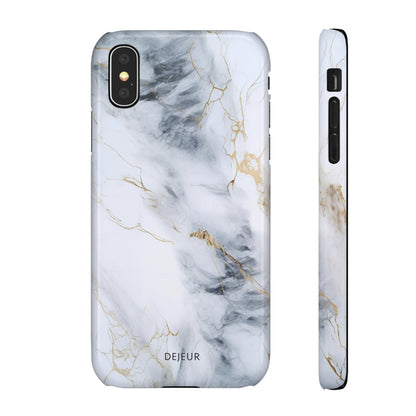 White Gold Marble - iPhone Snap Case