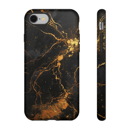 Dark Gold Amber Marble - iPhone Tough Case