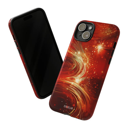 Festive Ruby Swirls  - iPhone Tough Case