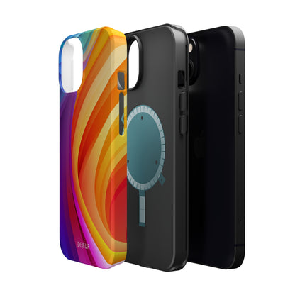 Rainbow Waves - iPhone MagSafe Tough Case