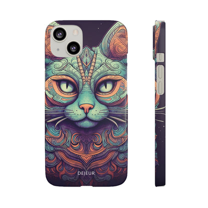 Intricate Aqua Cat - iPhone Snap Case