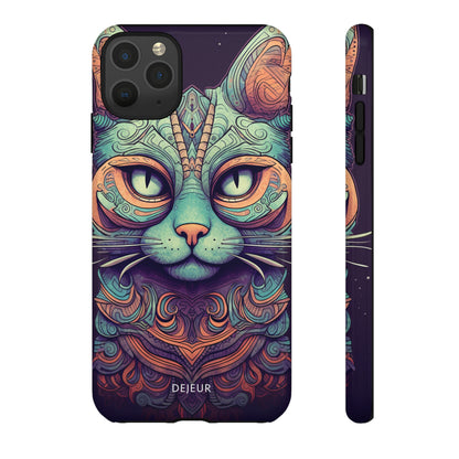 Intricate Aqua Cat - iPhone Tough Case