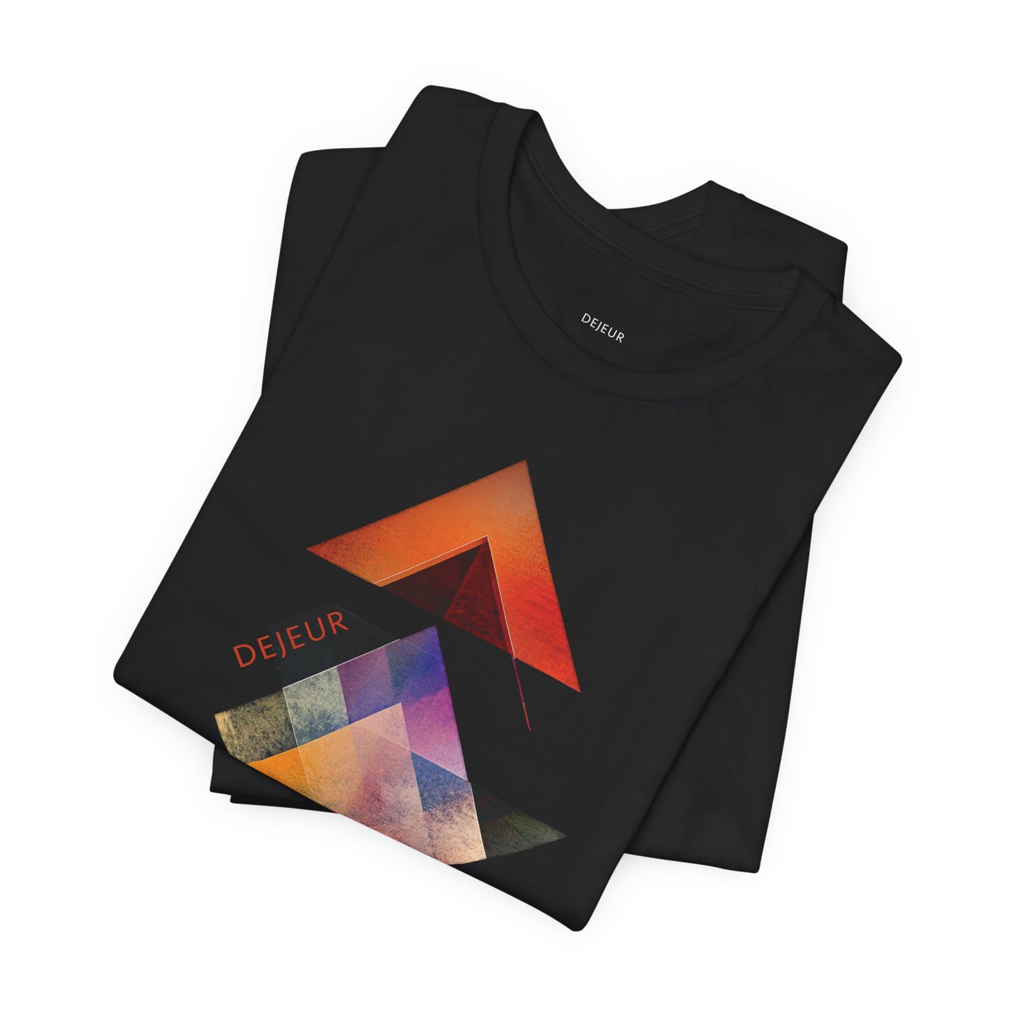 Abstract Geometric Layered Shapes Textured Gradients - T-Shirt