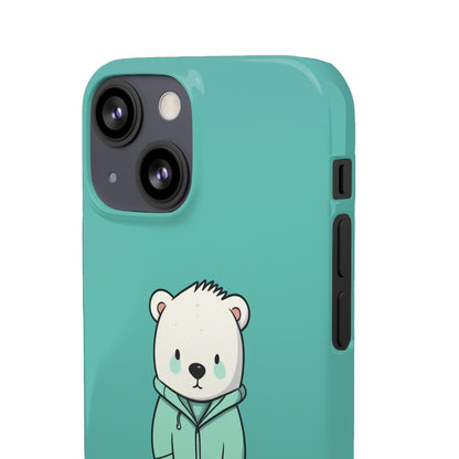 Aqua Coat Bear - iPhone Snap Case