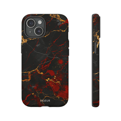 Dark Crimson Marble - iPhone Tough Case