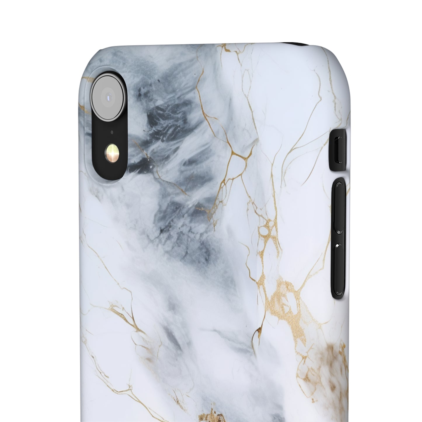 White Gold Marble - iPhone Snap Case