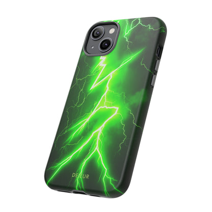 Neon Green Lightning - iPhone Tough Case