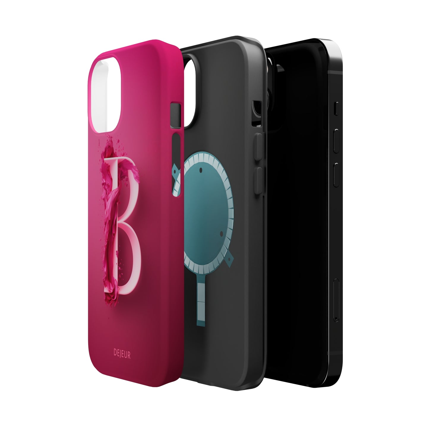 B Hot Pink Splash - iPhone MagSafe Tough Case