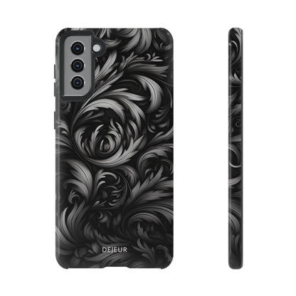 Dark Grey Floral - Samsung Galaxy Tough Case