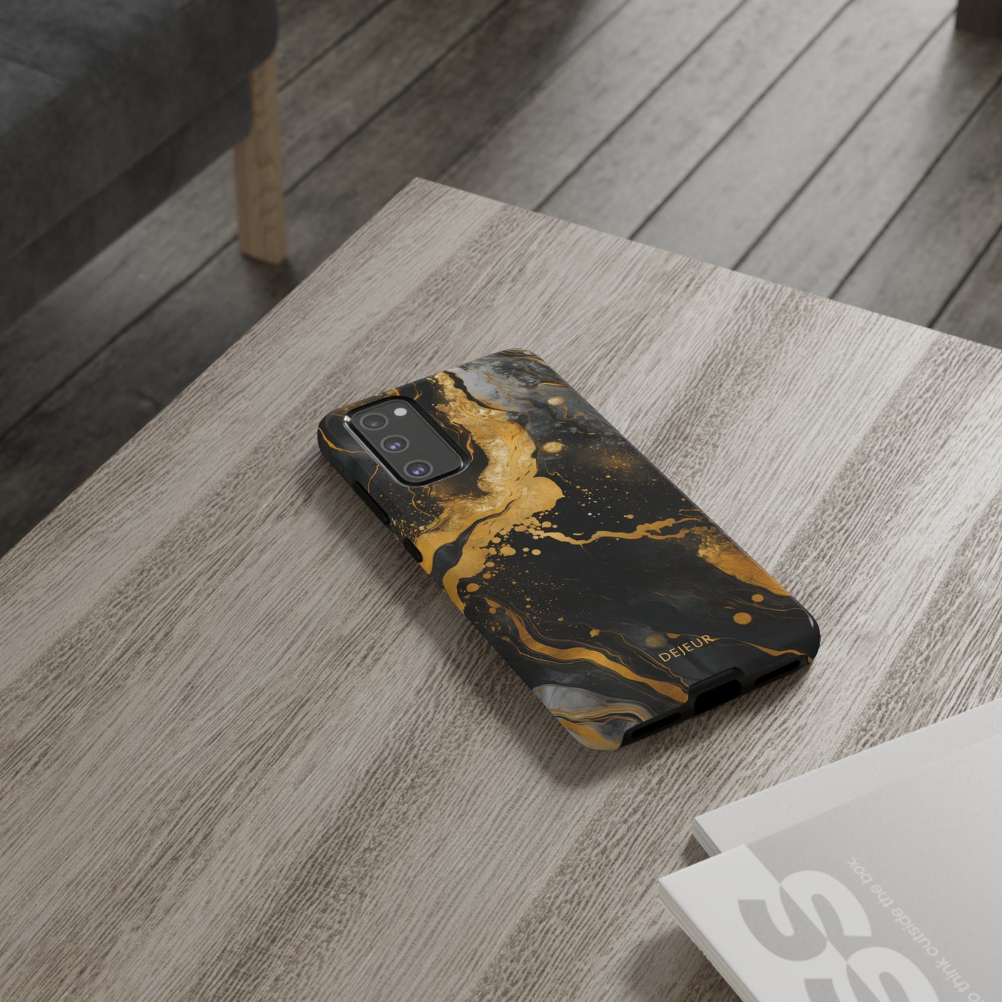 Gold & Black Marble - Samsung Galaxy Tough Case