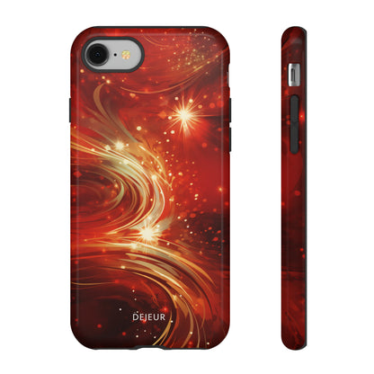 Festive Ruby Swirls  - iPhone Tough Case