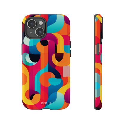 Curved Abstract Shapes - iPhone Tough Case