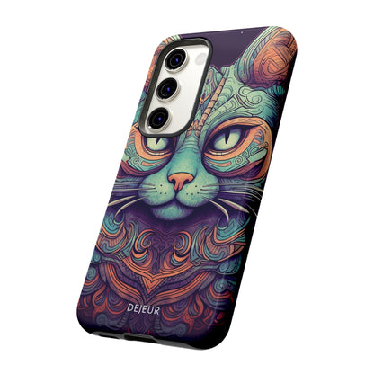 Intricate Aqua Cat - Samsung Galaxy Tough Case