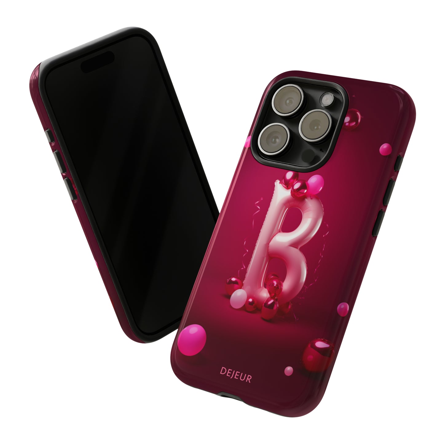 B Pink Party Balloons - iPhone Tough Case