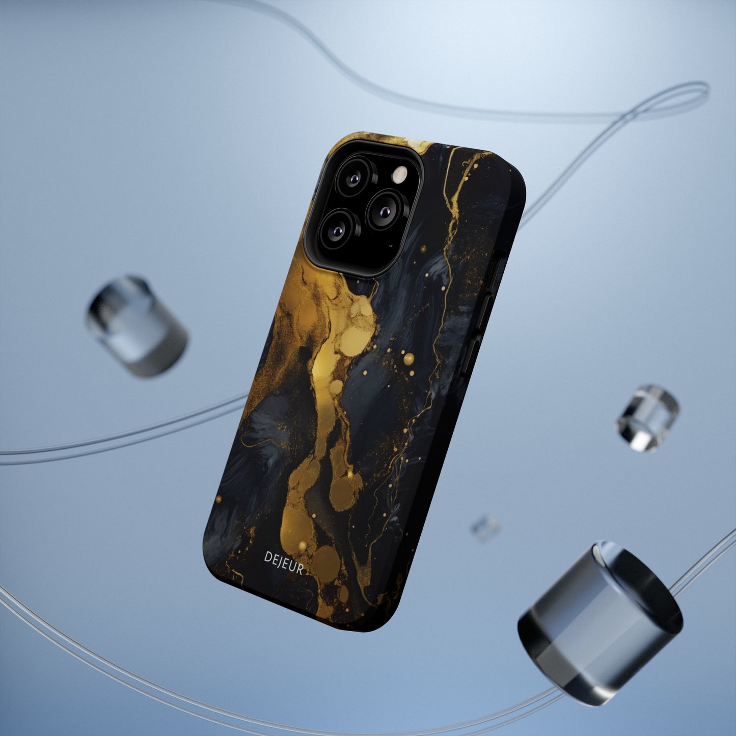 Metallic Gold Dark Marble - iPhone MagSafe Tough Case