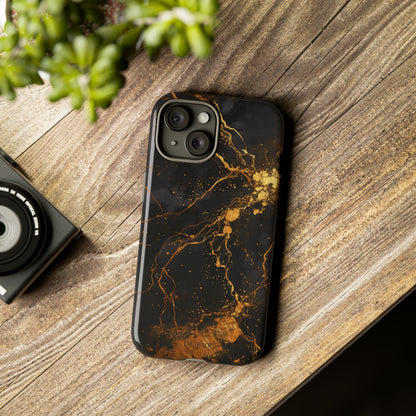 Dark Gold Amber Marble - iPhone Tough Case