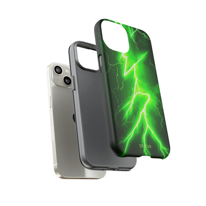 Neon Green Lightning - iPhone Tough Case