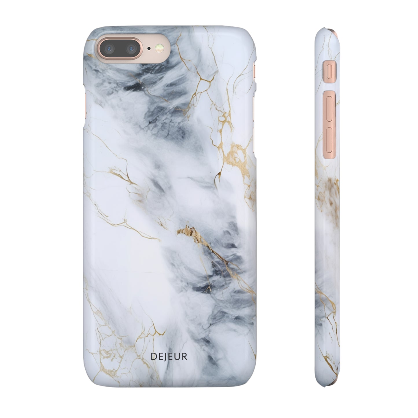 White Gold Marble - iPhone Snap Case