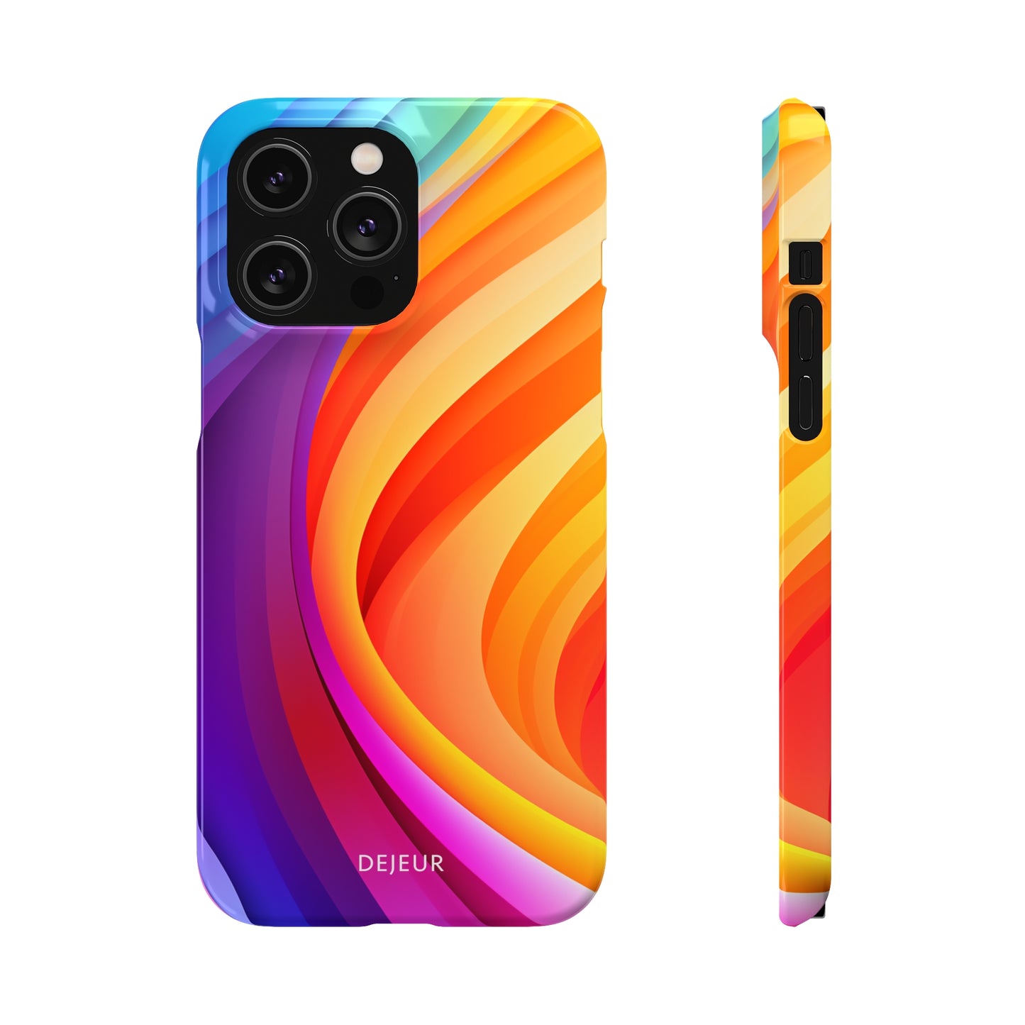 Rainbow Waves - iPhone Snap Case