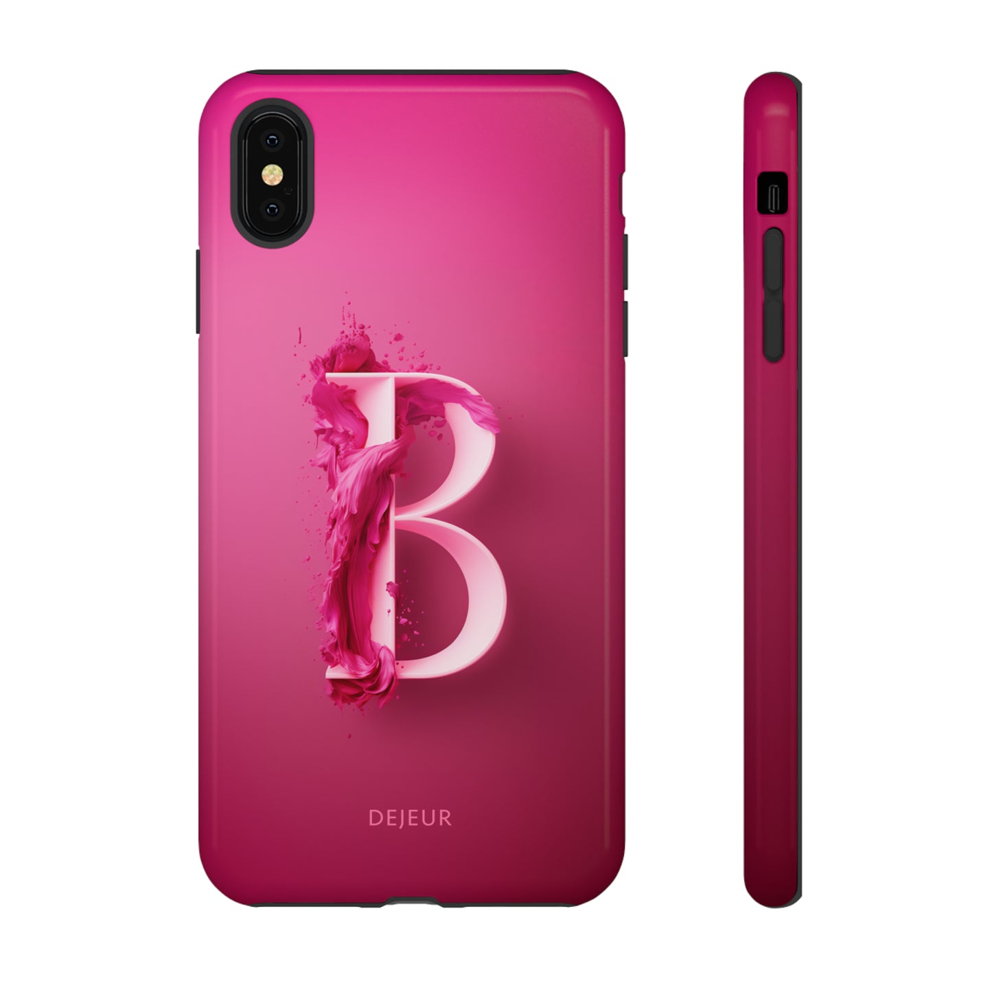 B Hot Pink Splash - iPhone Tough Case