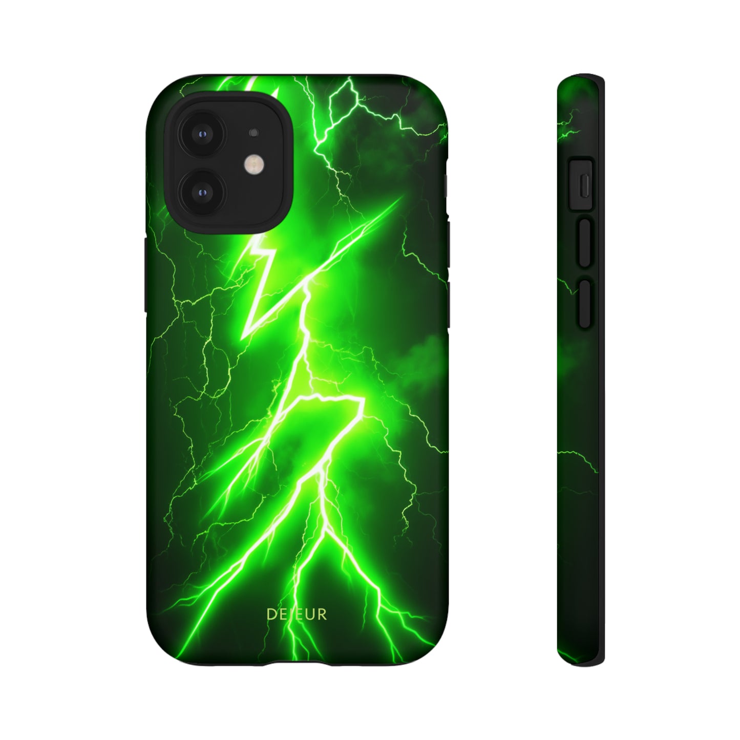 Neon Green Lightning - iPhone Tough Case