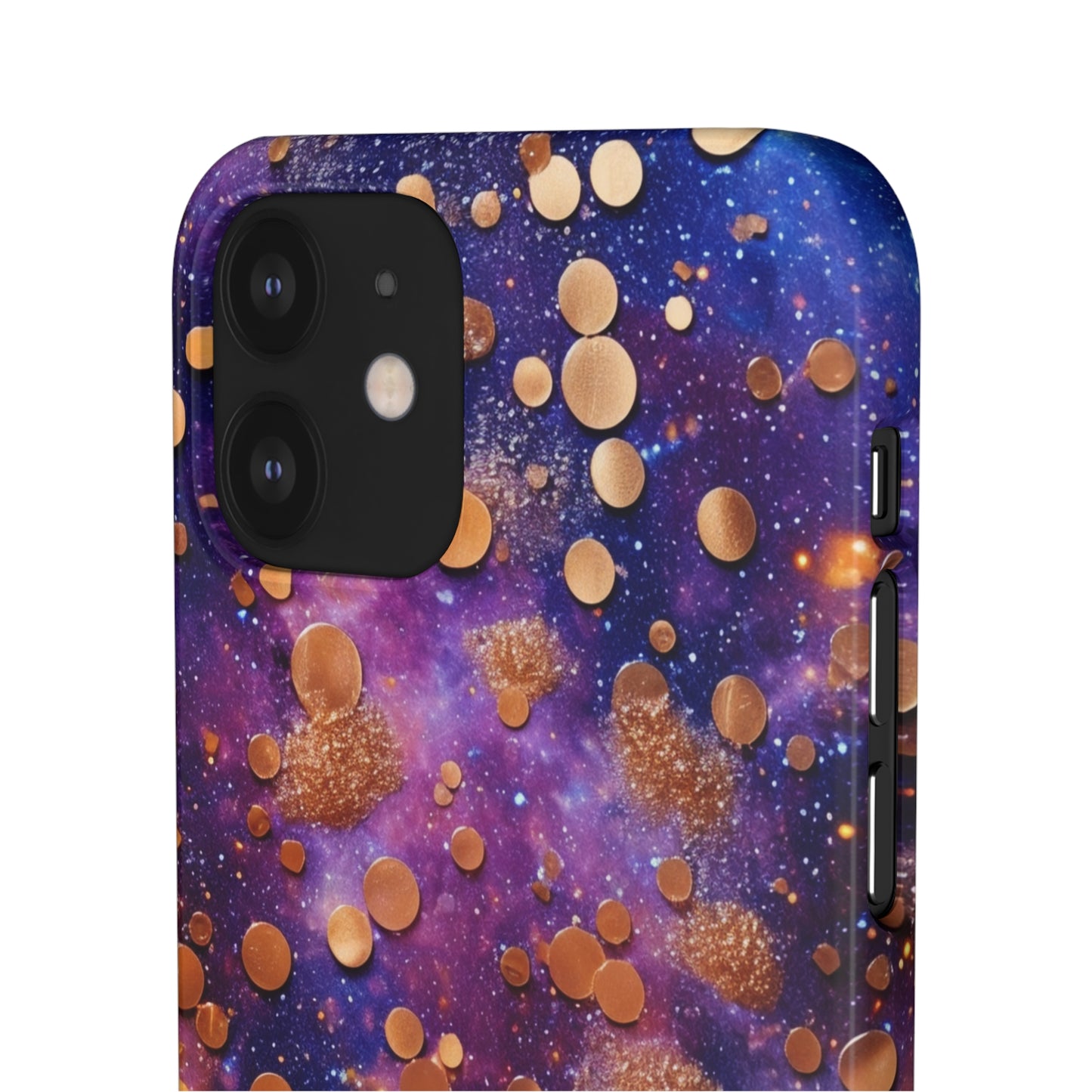 Cosmic Glitter Circles - iPhone Snap Case