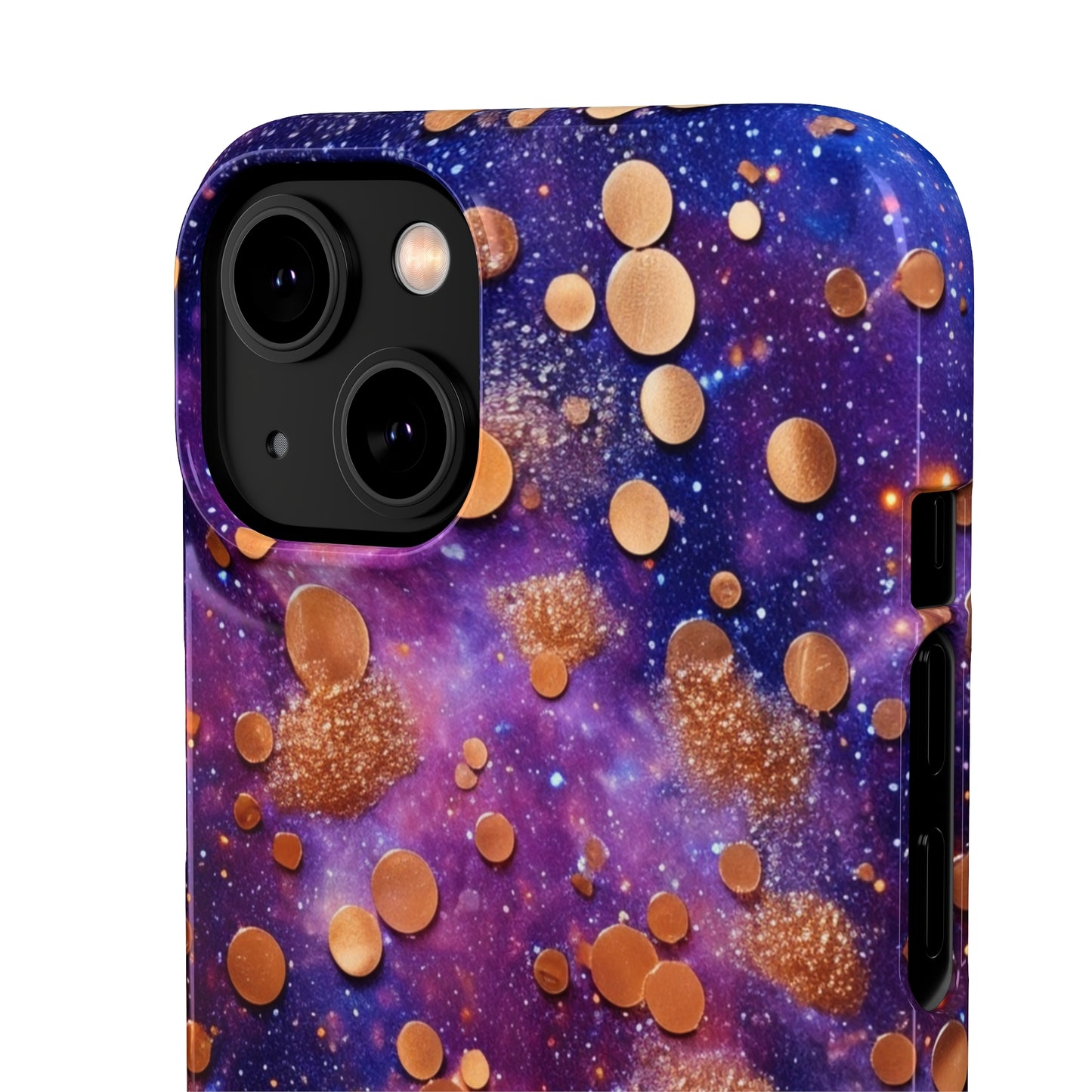 Cosmic Glitter Circles - iPhone Snap Case