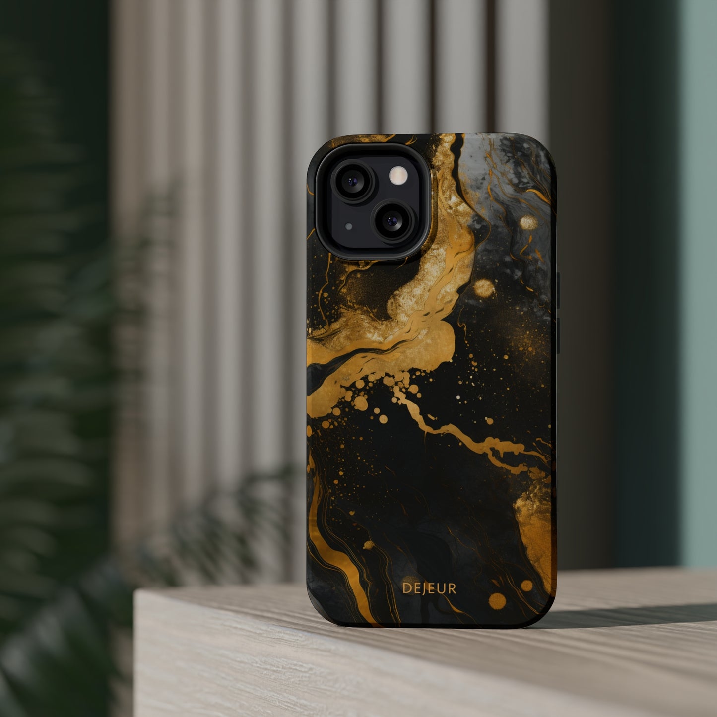 Gold & Black Marble - iPhone MagSafe Tough Case