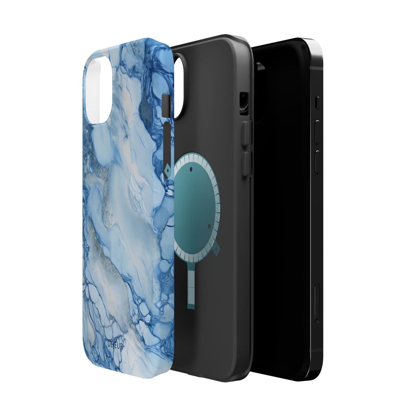 Sky Blue Marble - iPhone MagSafe Tough Case