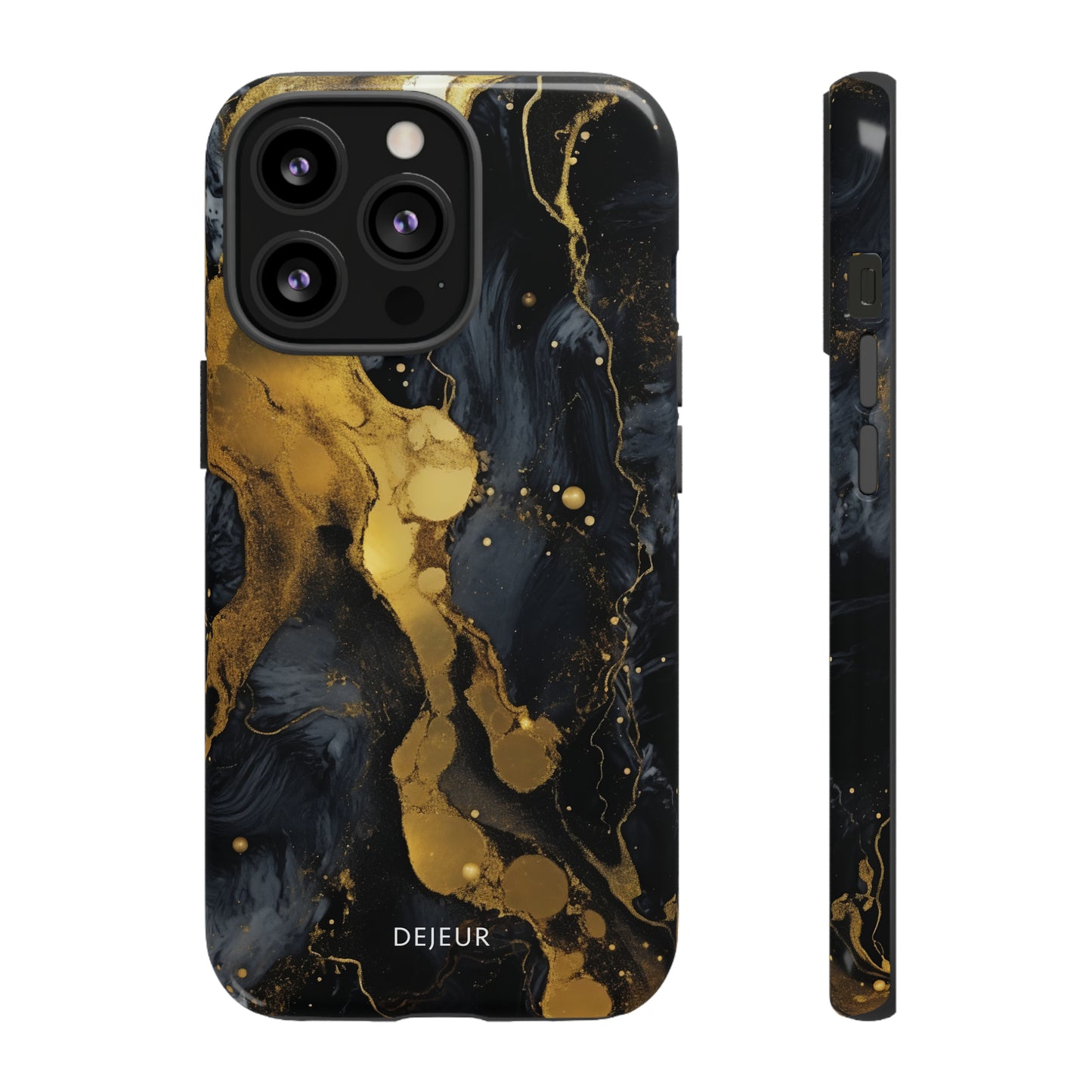 Metallic Gold Dark Marble - iPhone Tough Case