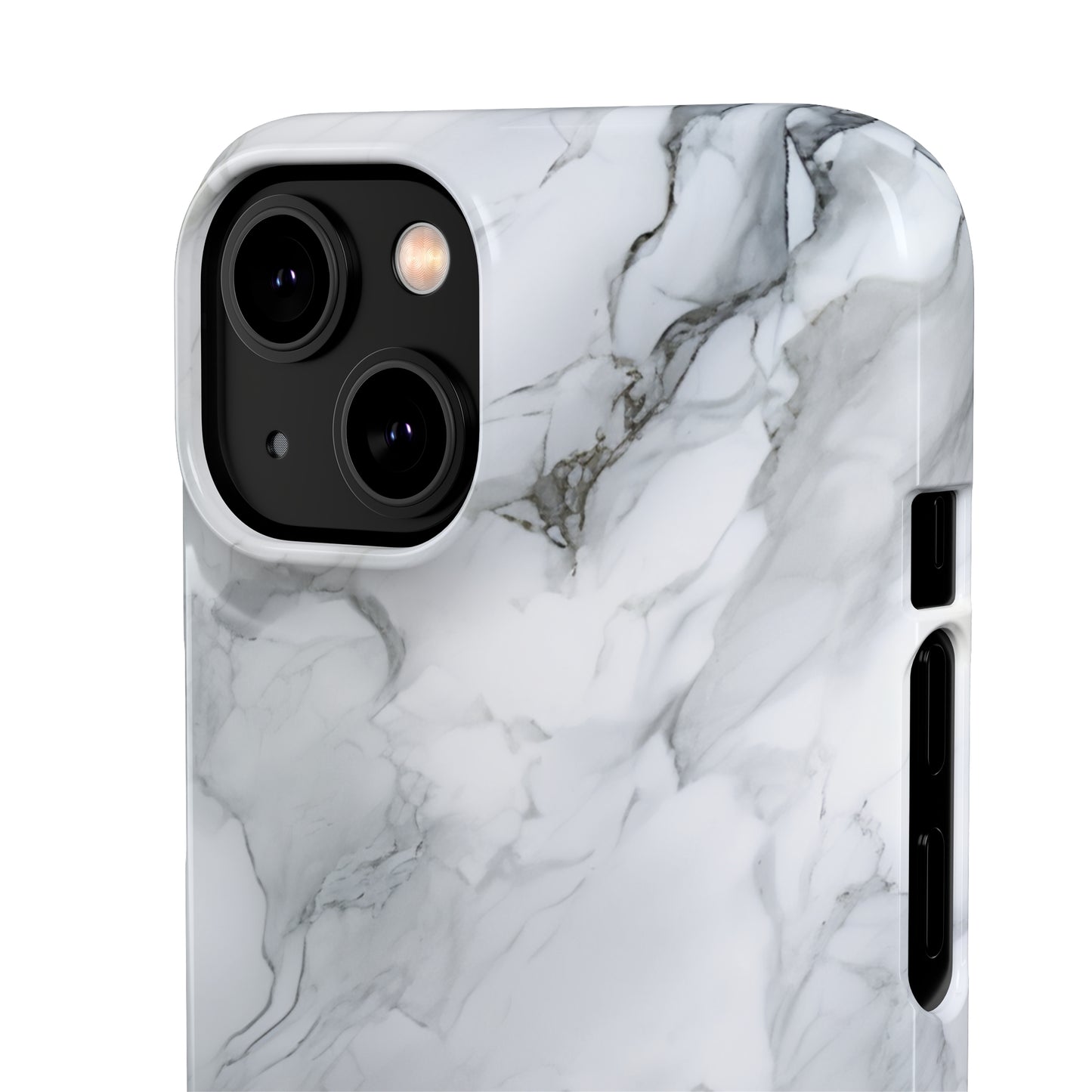 Platinum Silver Marble - iPhone Snap Case