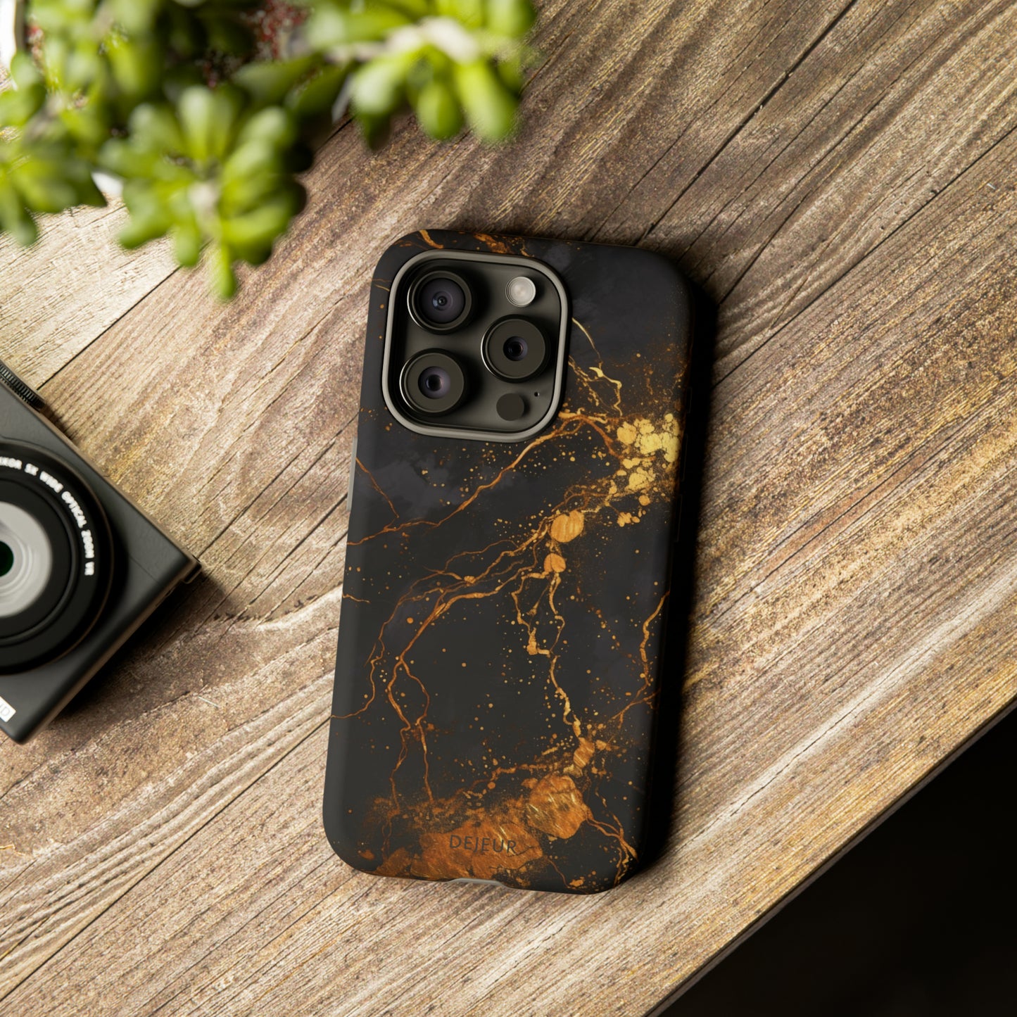 Dark Gold Amber Marble - iPhone Tough Case