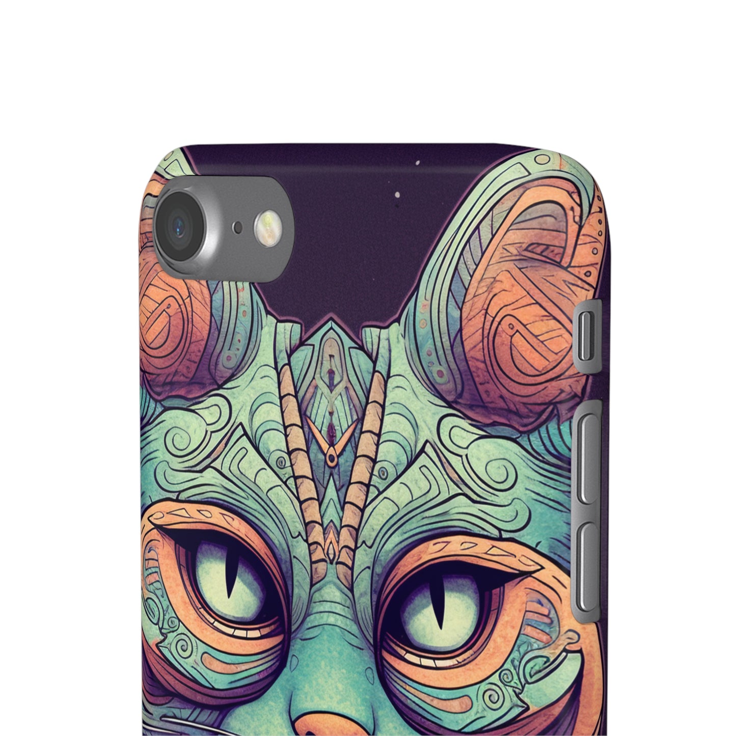 Intricate Aqua Cat - iPhone Snap Case