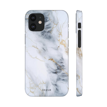 White Gold Marble - iPhone Snap Case