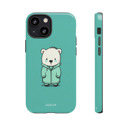 Aqua Coat Bear - iPhone Tough Case