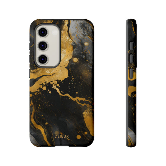 Gold & Black Marble - Samsung Galaxy Tough Case