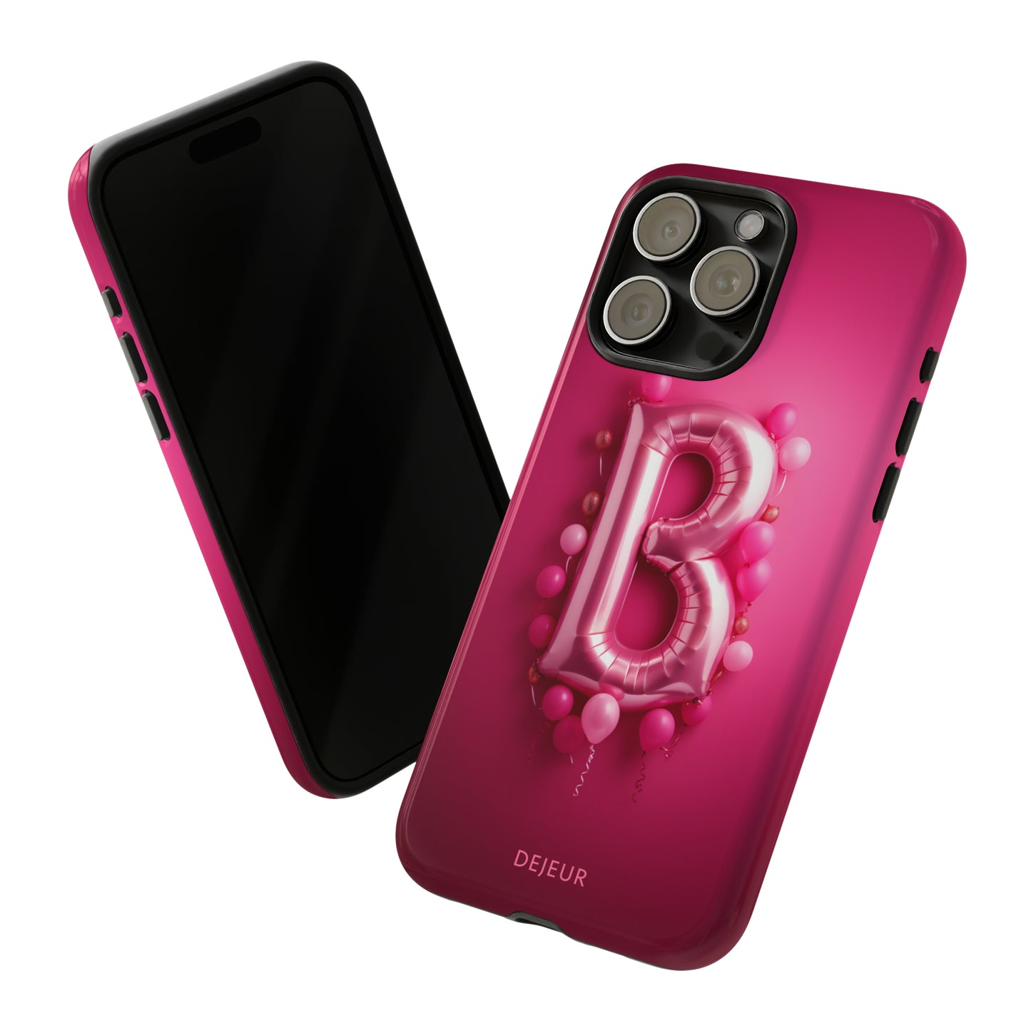 B Magenta Pink Balloons - iPhone Tough Case