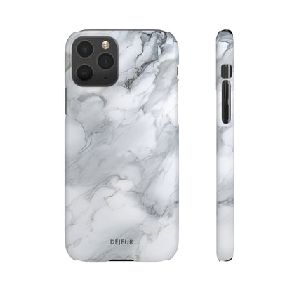 Platinum Silver Marble - iPhone Snap Case