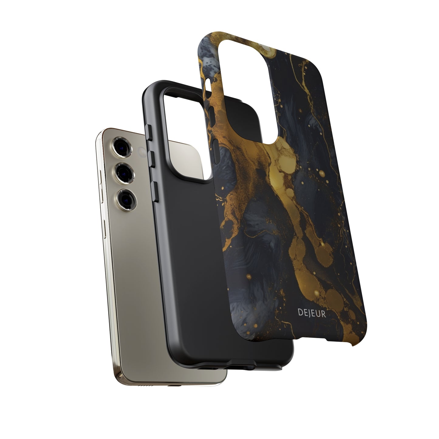 Metallic Gold Dark Marble - Samsung Galaxy Tough Case