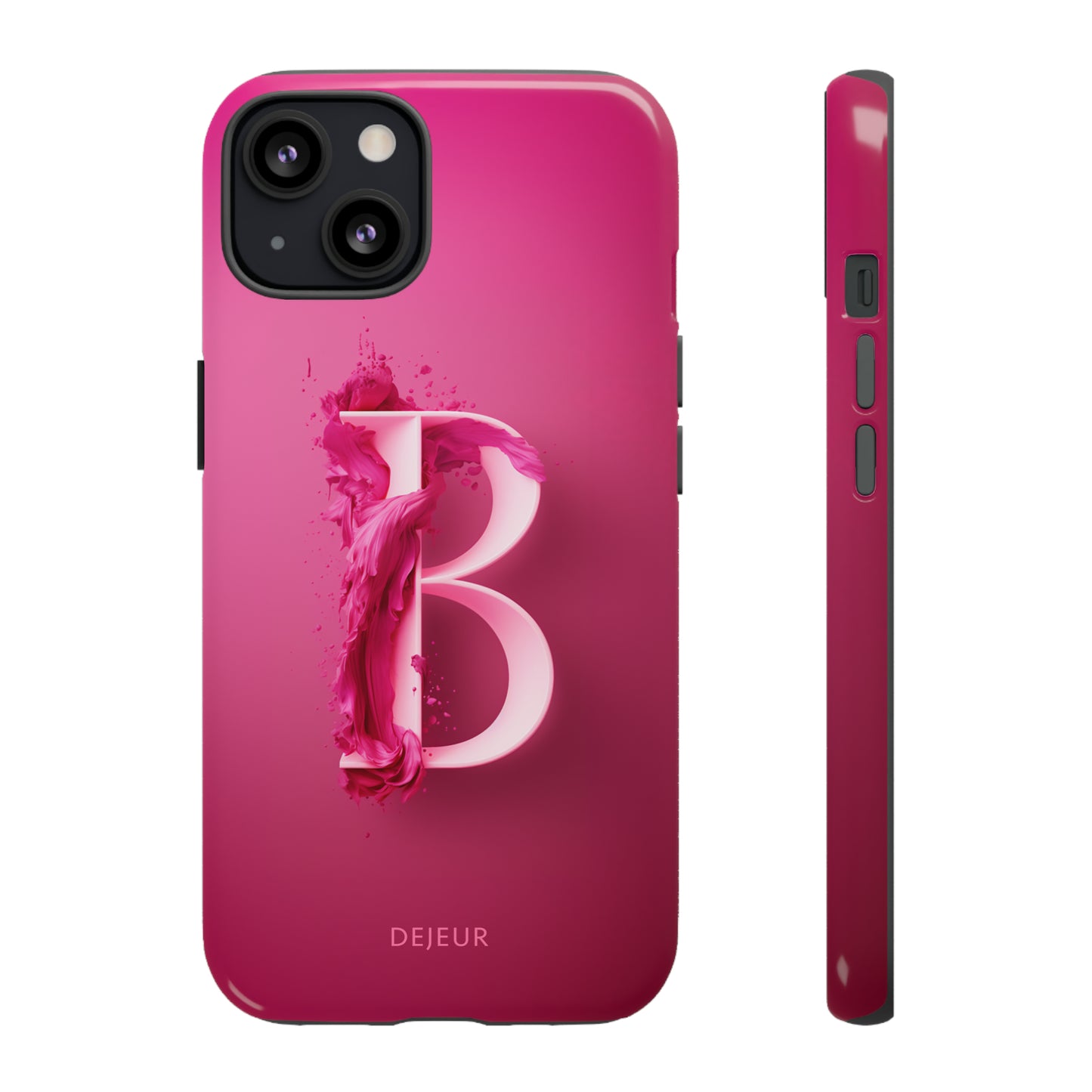 B Hot Pink Splash - iPhone Tough Case