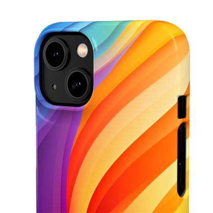 Rainbow Waves - iPhone Snap Case