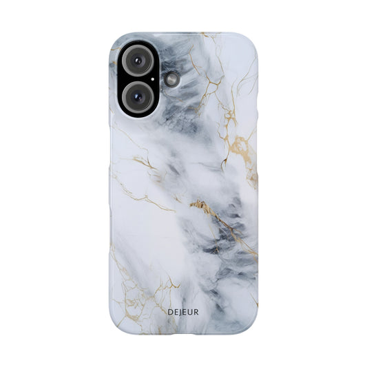 White Gold Marble - iPhone Snap Case