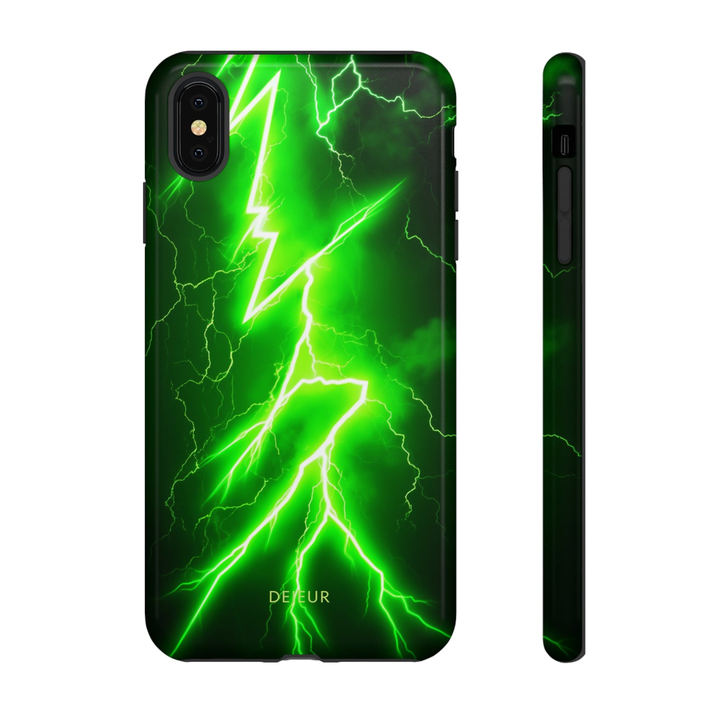 Neon Green Lightning - iPhone Tough Case