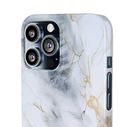 White Gold Marble - iPhone Snap Case