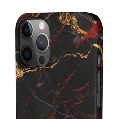 Dark Crimson Marble - iPhone Snap Case